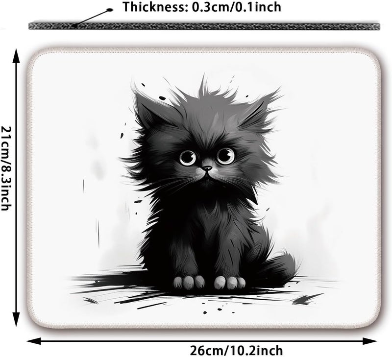 Flodirise Non-Slip Mouse Pad Gaming Mouse Pad Small Mousepad for Computer, Laptop, Gamer, Cat Pattern, 8x10 inch - Image 2